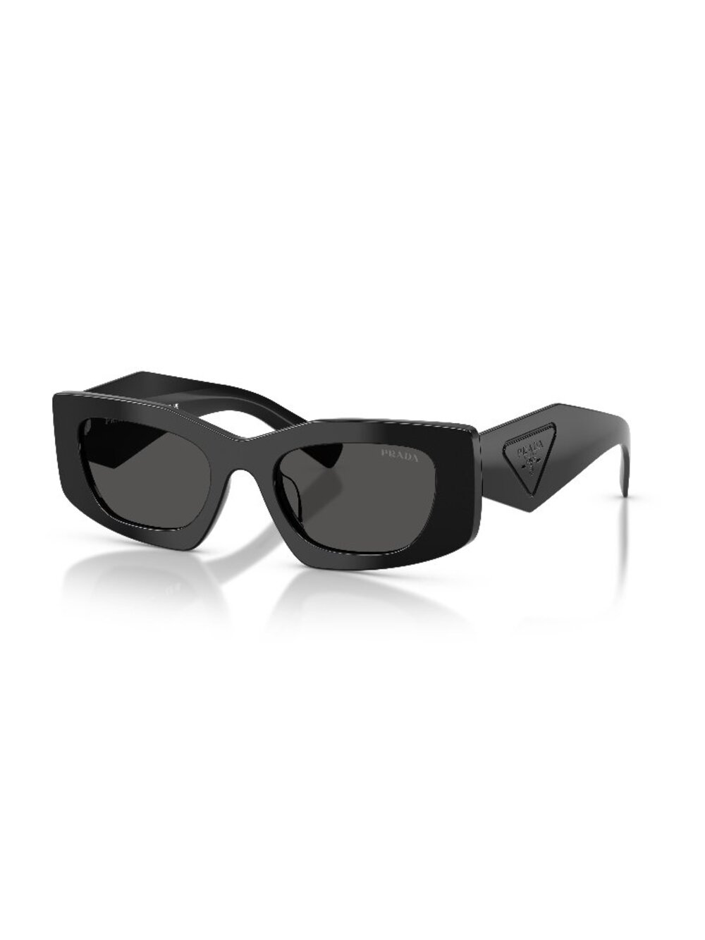 New Prada Women's Sunglasses Black Grey Lens Acetate Frame PR D03SD 16K08Z 51
